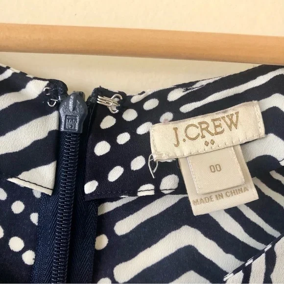J. Crew Blue and White Pattern Short Sleeve Romper - Picture 4 of 6
